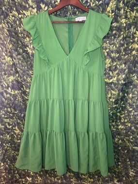 She + Sky Green Midi Dress